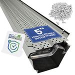 FlowGuard High Clearance Premium 50-Year Gutter Cover System - Matte 5 Inch Aluminum Gutter Guards, 102 Feet - by FlexxPoint