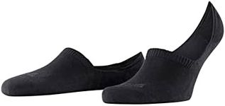 FALKE Men's Family Invisible Liner Socks, Cotton, No Show Hidden In Shoe Low Cut Invisible Sock Footsies For Summer With Anti Slip System, Black (Black 3000), 43-46 (US 9.5-12), 1 Pair