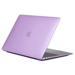 GIOIA BAZAAR Case for MacBook, Plastic Hard Shell Case Cover Compatible with MacBook Air 13 inch (2020 2019 2018 Release) M1 A1932 A2179 A2337 with Retina Display & Touch id(Matte Purple)