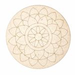 ADIKALA Engineered Wood Engraved Mandala Mdf Boards For Art&Craft|For Decorations,Festival Gift,Wall Decorations 3.5 Thickness 12 Inch(30.48Cm)Unfinished Mandala Art Tools Kit For Lippan Art(Md 1)