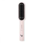 L'ANGE HAIR Smooth-it Classic 2-in-1 Electric Hot Comb Hair Straightener Brush | Hair Straightening Comb for Women | Electric Comb for Wigs and All Hair | Fast Heating, Anti-Scald, Anti-frizz (Blush)