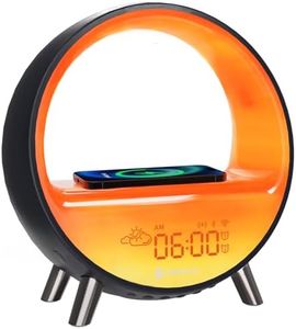 Dekala Arches Sunrise Alarm Clock | Sunset White Noise Sound Machine Sleep Timer | Loud Natural Sound Wake-Up Light |15W Wireless Charging | Customizable Snooze Mode | 2.4G & 5G WiFi App Control 【NEW】