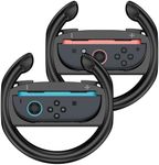 ProCase Steering Wheels for Nintendo Switch 2 JoyCons Controllers, Switch 2025 Joy-Con 2 Attachment controller driving wheel Accessories for Racing Games -2 Pack (Black)