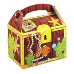 25 Childrens Kids Pirate Treasure Chest Carry Food Meal Picnic Birthday Party Bag Boxes