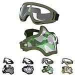 OUTGEEK Airsoft Half Face Mask Stee