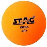 STAG ICONIC High Performance Seam Table Tennis (T.T) Balls| Advanced 40+mm Ping Pong Balls for Training, Tournaments and Recreational Play| Durable for Indoor/Outdoor Game - Pack of 6 (Orange)