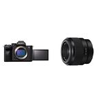 Sony Alpha 7 IV | Full-Frame Mirrorless Camera (Real-time autofocus, 10 fps, 4K60p, Vari-angle touch screen, Large capacity Z battery), Black & SEL50F18F E Mount Full Frame 50 mm F1.8 Prime Lens