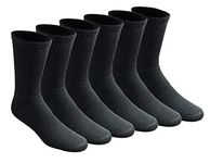 Dickies Men's all casual socks, Black (6 Pairs), L UK