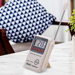 Thermocare Multi Stem Digital Thermometer with External Sensing Probe and Portable LCD Digital, Accurate Fast Response (White)