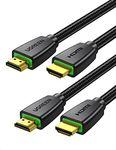 UGREEN 4K HDMI 2.0 Cable 1440P@144Hz 1080P ARC HDR UHD 18Gbps High Speed 3D Ethernet HDCP 2.2 Lead Compatible with PS5/4 Xbox Series DVD Player Laptop TV Soundbar Monitor Blu-ray Sky Box(2M, 2 Pack)