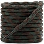 DELELE 2 Pair Round Wave Shape Non Slip Heavy Duty and Durable Outdoor Climbing Shoelaces Hiking Shoe Laces Shoestrings, 14 Dark Green&coffee, 63 inch (160CM)