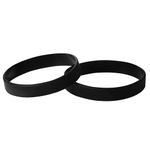 Plain Black Coloured Silicone Sports Arm Exercise Wristband Bracelets Rubber Wrist Bands Party Accessories For Men Women Boys Girls (Pack of 2)