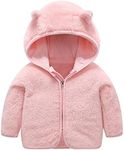 Newborn Baby Coat Cardigan Outfit,Boys Girls Winter Windproof Hooded Coat Jacket Warm Fleece Outerwear with Ears