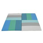 ECR4Kids SoftZone Turning Tiles Activity Mat, Colorful Soft Toddler Crawling and Tummy Time Foam Mat, Padded Infant Floor Mat, Safe Active Play for Babies, Foldable Design - Contemporary