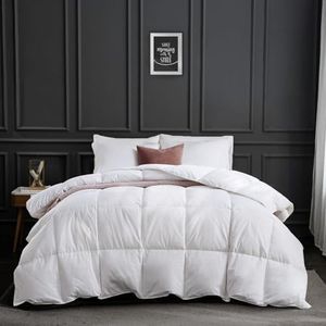 APSMILE Daunendecke 135x200 Ganzjahres Bettdecke 135x200 Hohe Flauschigkeit Gänsedaunen und Federn, 100% Ägyptische Baumwolle, Allergiker Natur Duvet RDS Zertifiziert für Tierwoh