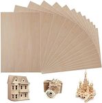 20 Pieces Basswood Sheet, 1/16 x 12 x 8 Inch Thin Plywood Wood Sheets for Crafts