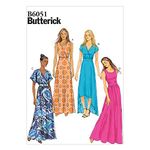 Butterick Patterns 6051F5 Misses Dress,White,Sizes 16 - 18 - 20 - 22 - 24