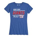 Team Fan Apparel NFL Gameday Women's Relaxed Fit T-shirt - Rib Neck Contour - Tagless Short Sleeve Tee - Stay Cool & Stylish (New York Giants - Royal, Womens X-Large), Royal, X-Large