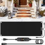 HETFOENT 10x30in Snow Melting Mats Outdoor,No-Slip Rubber Heated Outdoor Mats,Snow and Ice Melting Mats for Winter Outdoor Stairs,Steps,Doorways,Walkways,Driveway,3 in/h Melting Speed