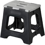 Vigar Compact Foldable Stool, 32 cm Height, Black-Grey