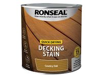 Ronseal Q/D DECKING STAIN COUNTRY OAK 2.5L country oak 2.5 liters PAINT