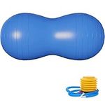 Peanut Balance Ball Exercise Pilates Ball Peanut Stability Ball Yoga Ball Gym Ball with Inflatable Straw Fitness with Hand Pump for Kids Therapy Labor Birthing Back Pain Relief Muscle Tension Core