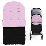 Avenly Universal Baby Stroller Footmuff，Winter Outdoor Stroller Bunting Bag，Warm Toddler Stroller Blanket For 6-36 Month， Stroller Sleeping Bag Cold Weather(PINK)