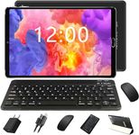 2024 Newest Tablet 10 inch Android 13 Octa-Cores 10GB RAM 64GB ROM (TF 1TB), WiFi 5G, Bluetooth 5.0, GPS, OTG, Type-C, 8MP+5MP, Tablet PC with Case, Keyboard and Mouse, Black