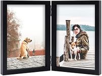 4x6 Double Picture Frame Wooden Hin