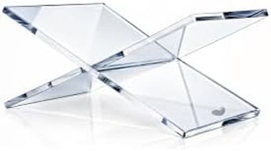 Helba Acrylic Book Stand X-Shaped Clear Collapsible Cookbook Holder Large