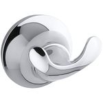 KOHLER K-11375-CP Forte Sculpted Robe Hook, Polished Chrome