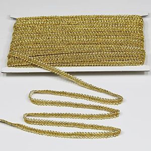 dlboboai Gimp Braid Trim Polyester Braided Ribbon 22 Yards 8mm Wide Centipede Braided Lace Trim for Sewing Crafts Clothing Curtains Accessories Lampshade Home DIY Decoration (Gold, 8mm Wide)