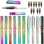 10 Sets Inkless Everlasting, Infinity Magic Pencil with Eraser, Tree-Friendly Cute Forever Pencil for Kids Writing, Sketch, Drawing, (10 Pencils + 10 Erasers + 10 Replacement Pen Tips) (Colour 1)