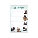 French Bulldog Puppies Sticky to Do List Notepad - Kawaii Dog Sticky Notes Stationary School Supplies for Frenchie Mom | French Bulldog Gifts for Frenchie Lovers | 4" x 6" 50 Pages