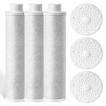 Magichome 6Pcs Shower Filter Replacement Cartridges, Shower Head Filter for Hard Water Filteration, Reduces Residual Chlorine, Heavy Metals and Other Impurities