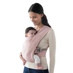 Ergobaby Embrace Cozy Newborn Baby Wrap Carrier (7-25 Pounds), Ponte Knit, Blush Pink