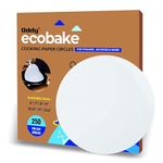 Oddy Ecobake Baking Paper Circles | 250 Pre-Cut Rounds, 8 Inches Circle | Ideal for Baking Cakes, Pastries & Cheesecakes | Best Suitable for Airfryer, Microwave, Oven & Steamer