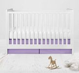 Bacati Solid Crib/Toddler Bed Skirt, Lilac, 13"