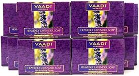 Lavender Soap (Lavender Extract Bar Soap) with Rosemary Oil - Handmade Herbal Soap (Aromatherapy) with 100% Pure Essential Oils - ALL Natural - Skin Regeneration Therapy - Each 2.65 Ounces - Pack of 12 (32 Ounces, 2 Lb) - Vaadi Herbals