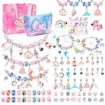 Girls Gifts for 5 6 7 8 9 10 Year Old Girls, Girls Charm Bracelet Making Kit for 4 5 6 7 8 9 Year 0ld Girls Toys for Girls Ages 8 9 10 11 12 DIY Jewellery Making Kit for Kids Gifts for Teenage Girls