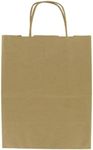 Duro ID# 87523 Jr. Mart Shopping Bag 65# 100% Recycled Natural Kraft (250 Pack) 13 x 7 x 13