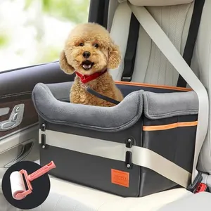 Dog Car Seat - Dog Bed for Small Dogs Waterproof Booster Seat Clip-on Harness and Thick Memory Foam Padding Pet Travel Bed Small Dog Car Seat Cover for Back Seat Dog Car Seat Bed