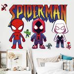 ZE HIAN Superheroes Wall Sticker 3D Cartoon Boys Wall Decals Peel and Stickers for Superheroes Walls Bedroom Living Room Home Décor(15.7X23.7) Inch