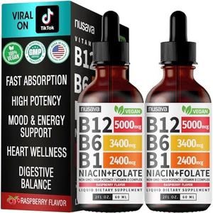 (2 Pack) Vitamin B12 and B6 Liquid Drops