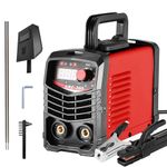 QMCAHCE Welding Machine 110V, IGBT Inverter Digital Display LCD Hot Start Welding Machines, 300A ARC Welder Machine with Electrode Holder, with Wire, Tongs, Ground Wire, Clip, Mask