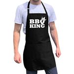 ApronMen BBQ King Apron - Grilling & Kitchen Apron - 1 Size Fits All Adjustable