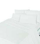 Thermal flannelette 100% brushed cotton flat sheets Or Pillow Pair plain luxury new (King Flat Sheet, White)