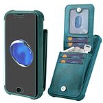 iPhone SE 2022 5G/SE 2020/iPhone 8/iPhone 7 Wallet Case,VANAVAGY Leather Magnetic Clasp Flip Folio Shockproof Phone Cover[Screen Protector Included] Credit Card Holder Kickstand for iPhone SE3/SE2/8/7