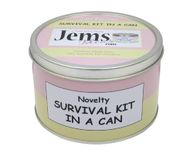 Survival Kit In A Can 50th Birthday Fun Novelty 50th Gifts For Men and Women. Funny 50th Presents for Him Dad Joke Present for Her Friend. Complete Gift Set & Card Customise Colour (Pink/Cream)