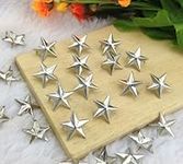 Stock Show 200Pcs 15MM Star Studs Metal Claw Beads Nailhead Punk Stud Rivet Spik, Silver